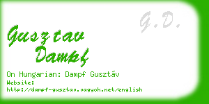 gusztav dampf business card